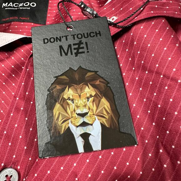 Maceoo Fibonacci PaisleyIntense Pink Polka Dot Dress Shirt Men's Size 2XL NWT - Picture 7 of 12